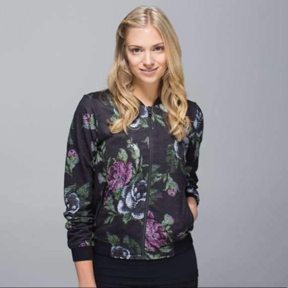 lululemon athletica Jackets & Blazers - Lululemon Party Bomb Jacket Garden Party / Black